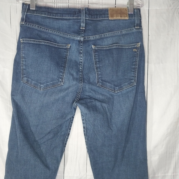 Madewell 10" High-Rise Dark Blue Skinny Jeans - Picture 7 of 12